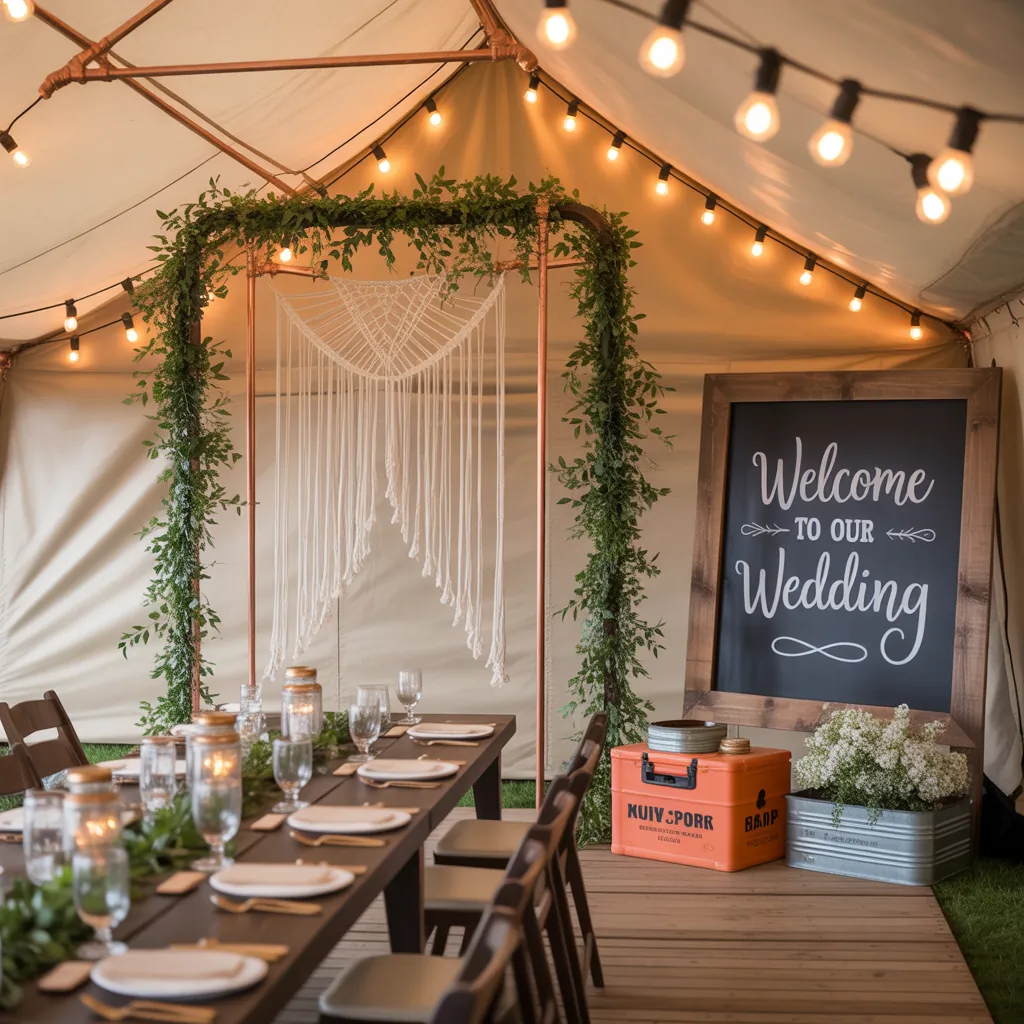 ideas for wedding tent decoration