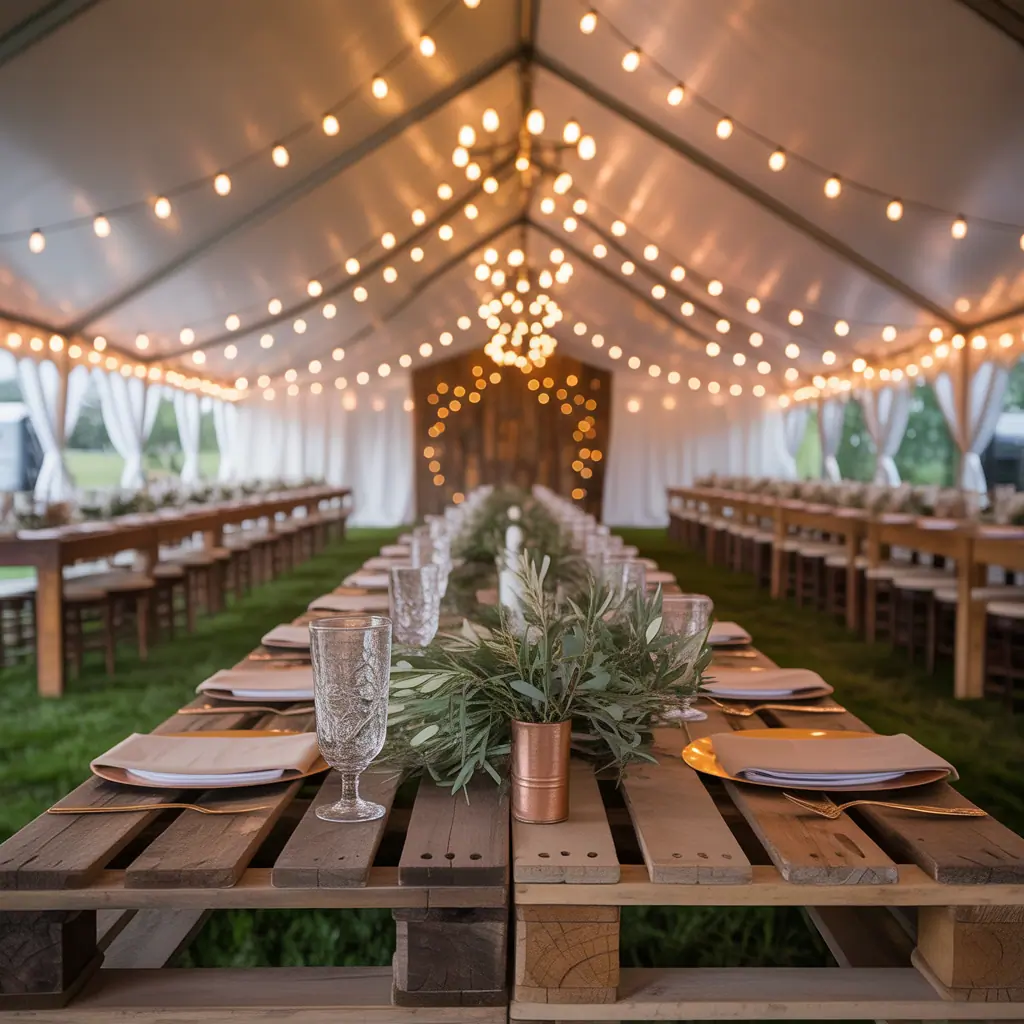 ideas for wedding tent decoration