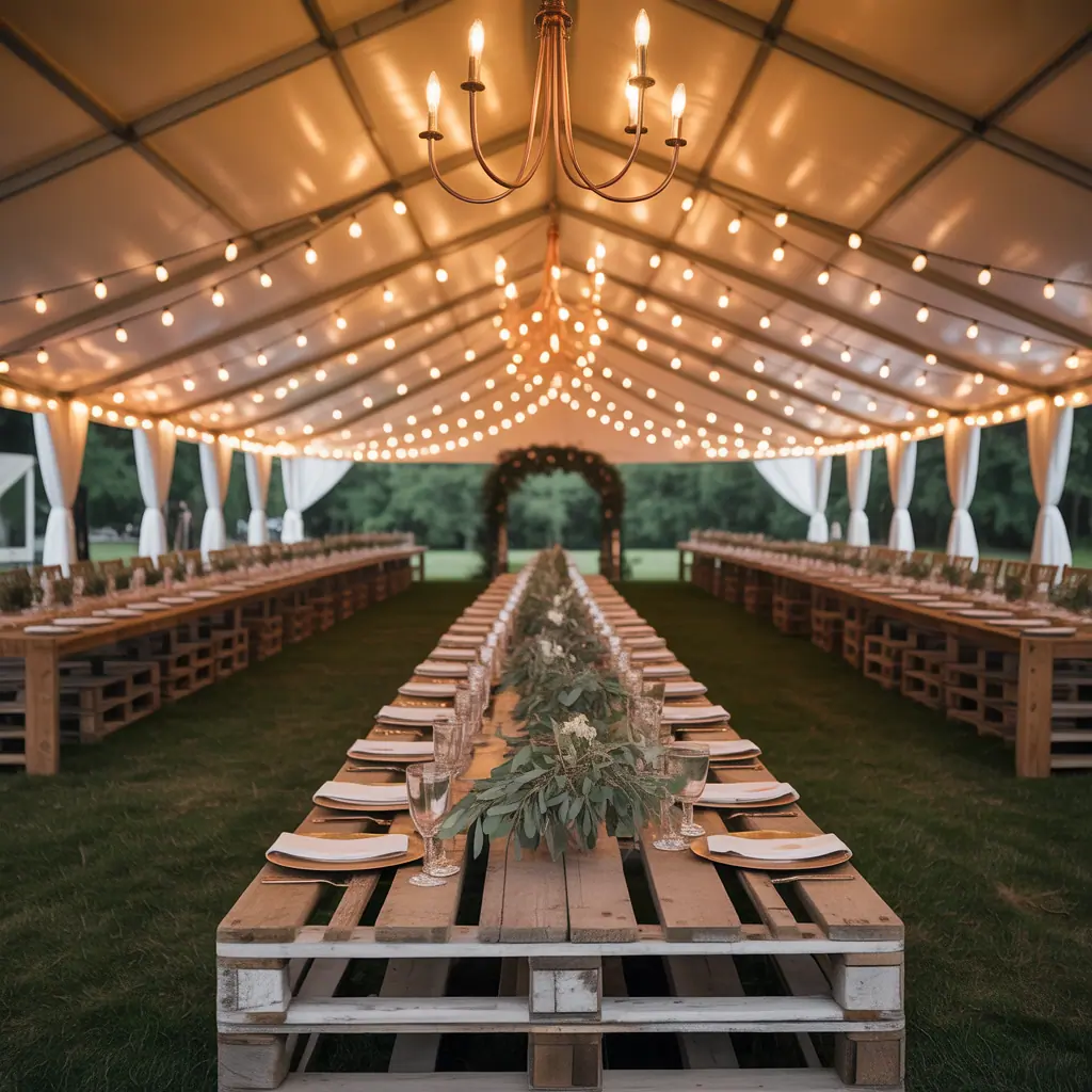 ideas for wedding tent decoration