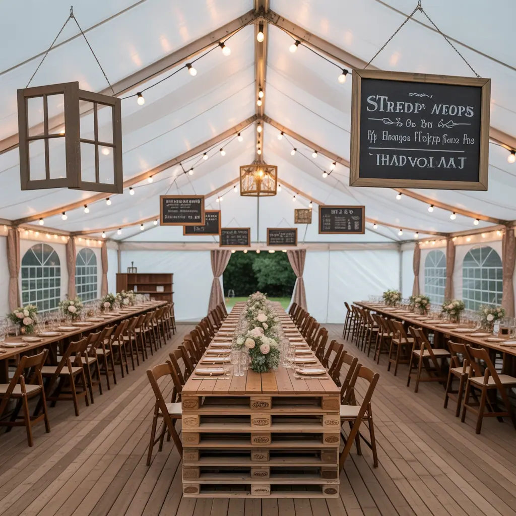 ideas for wedding tent decoration
