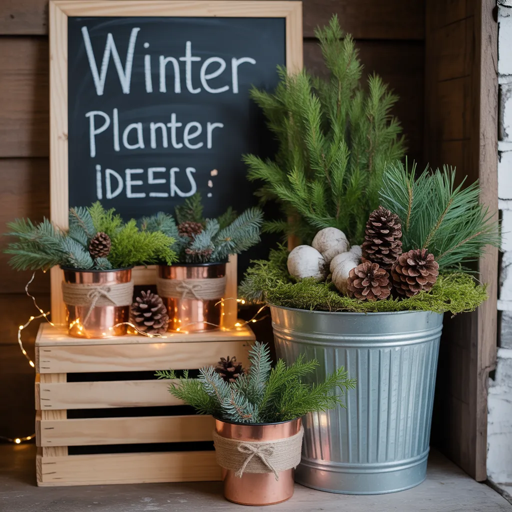 ideas for winter planter