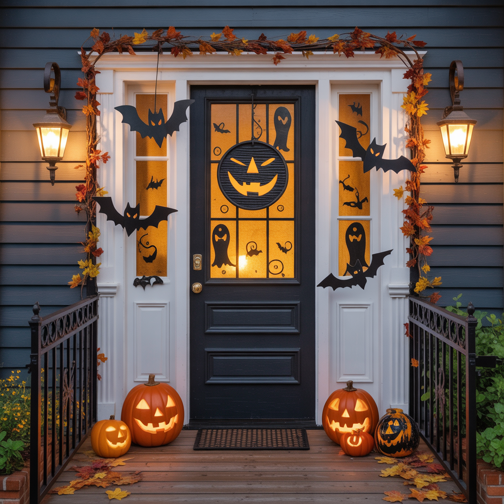 ideas halloween door decor