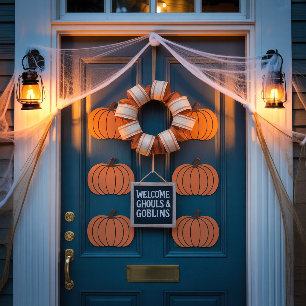 ideas halloween door decor