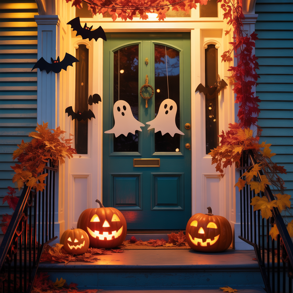ideas halloween door decor