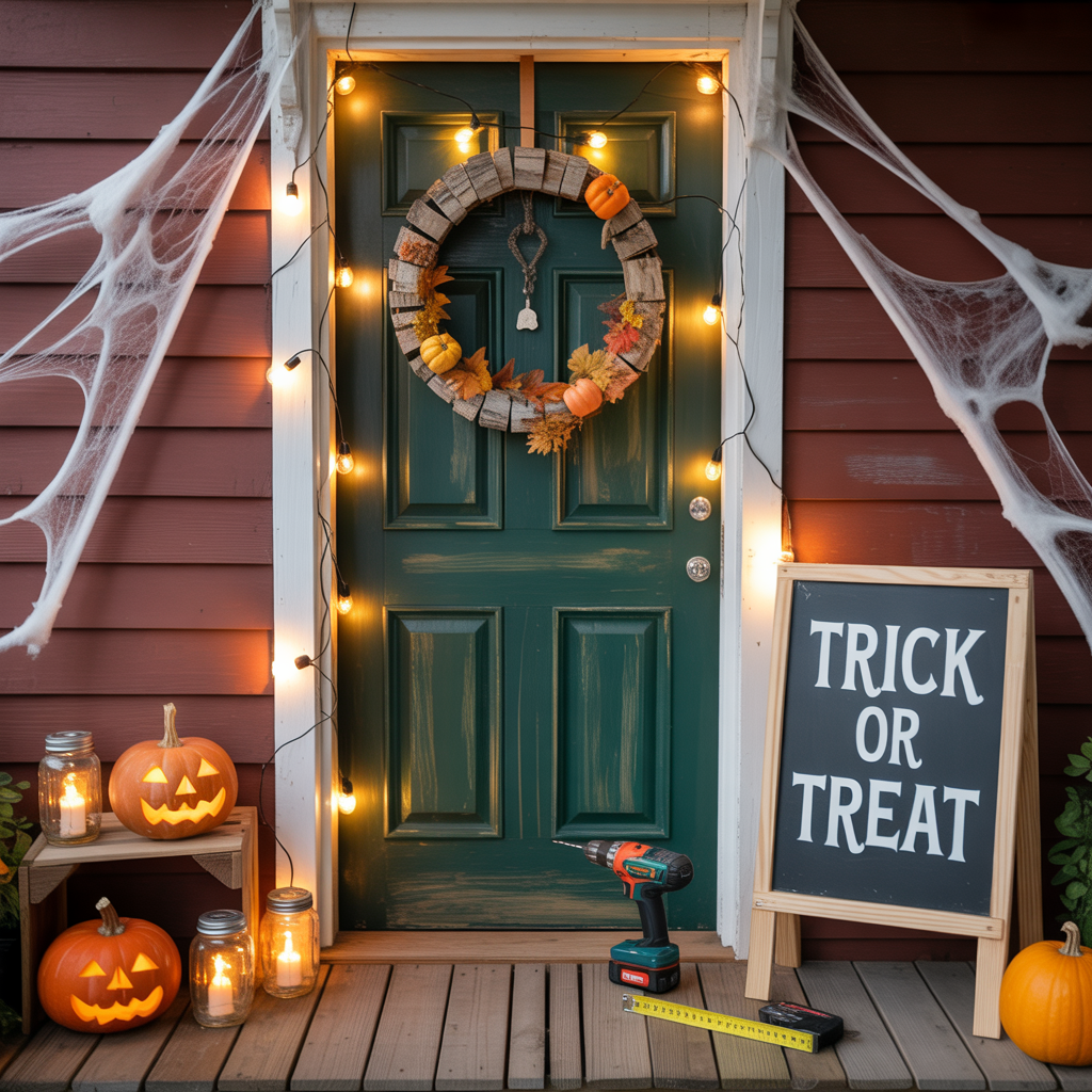 ideas halloween door decor