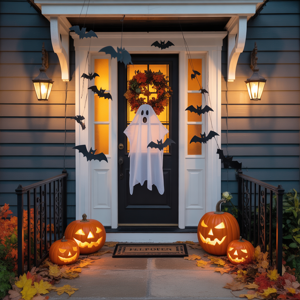 ideas halloween door decor