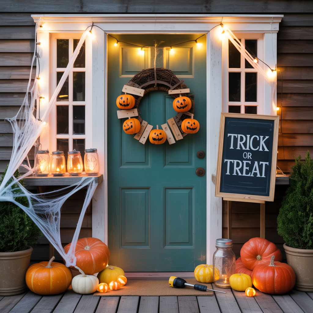 ideas halloween door decor