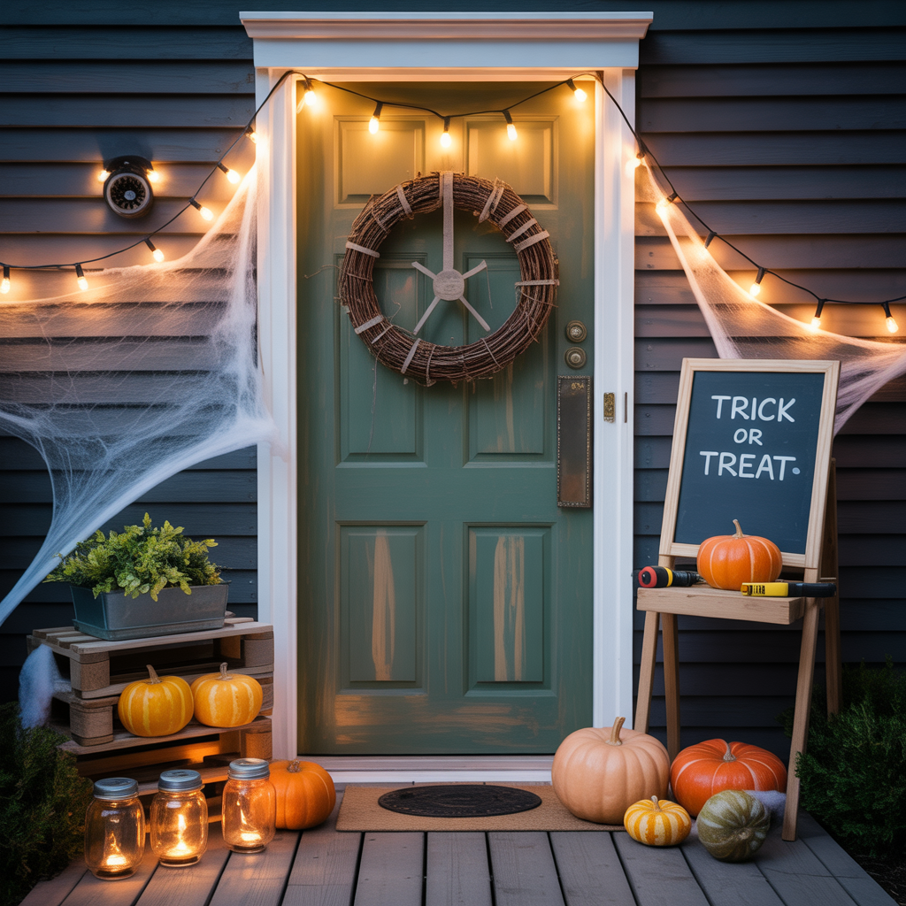 ideas halloween door decor