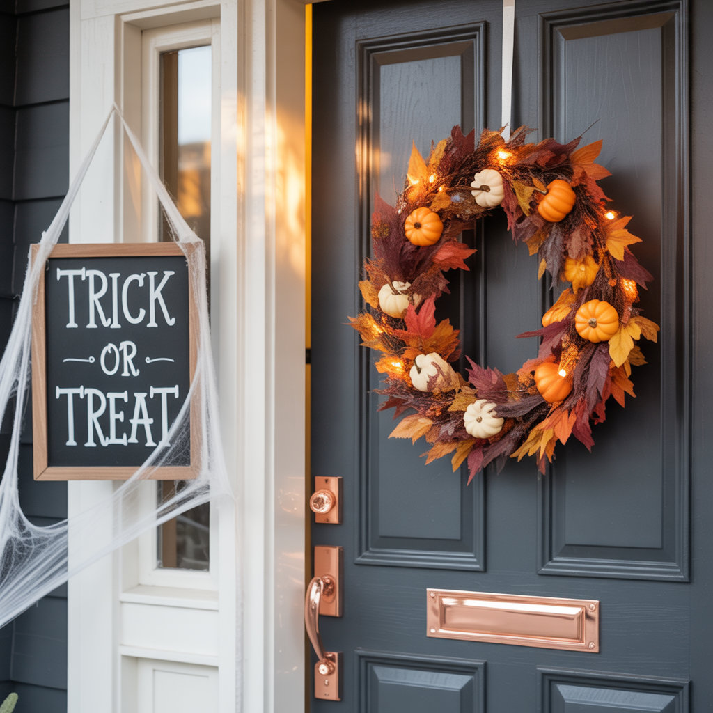 ideas halloween door decor