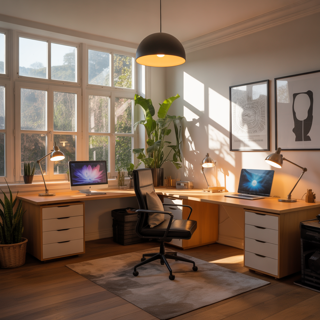 ideas home office lighting