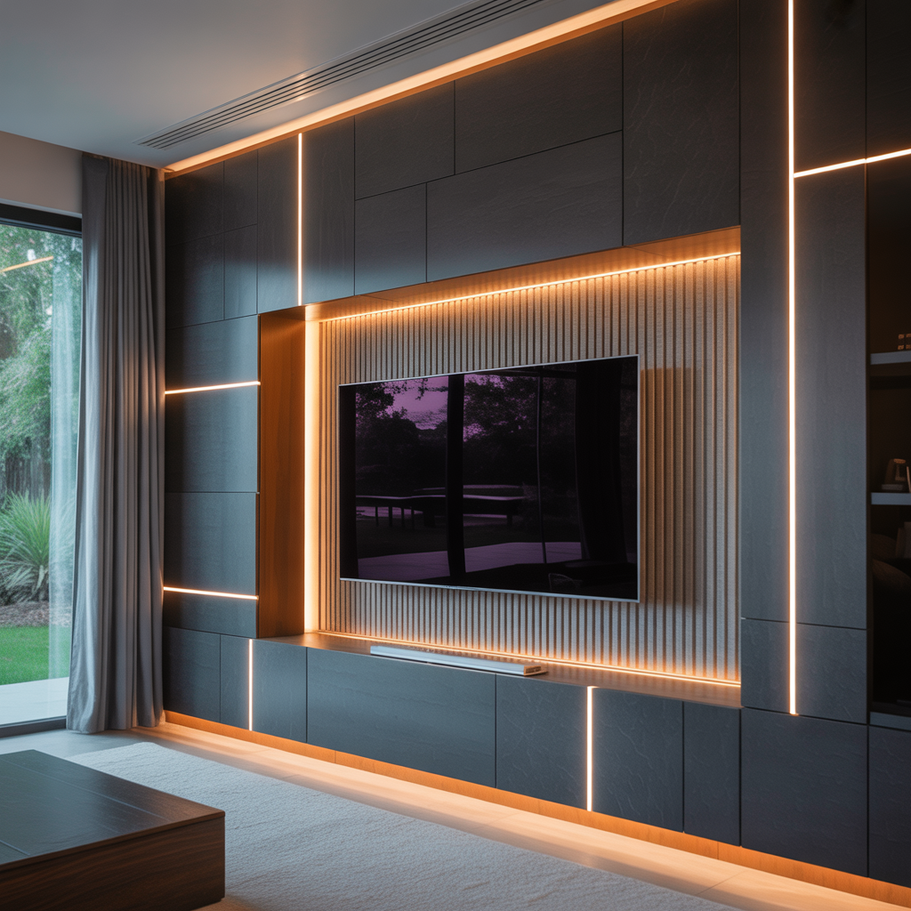 ideas modern media wall design