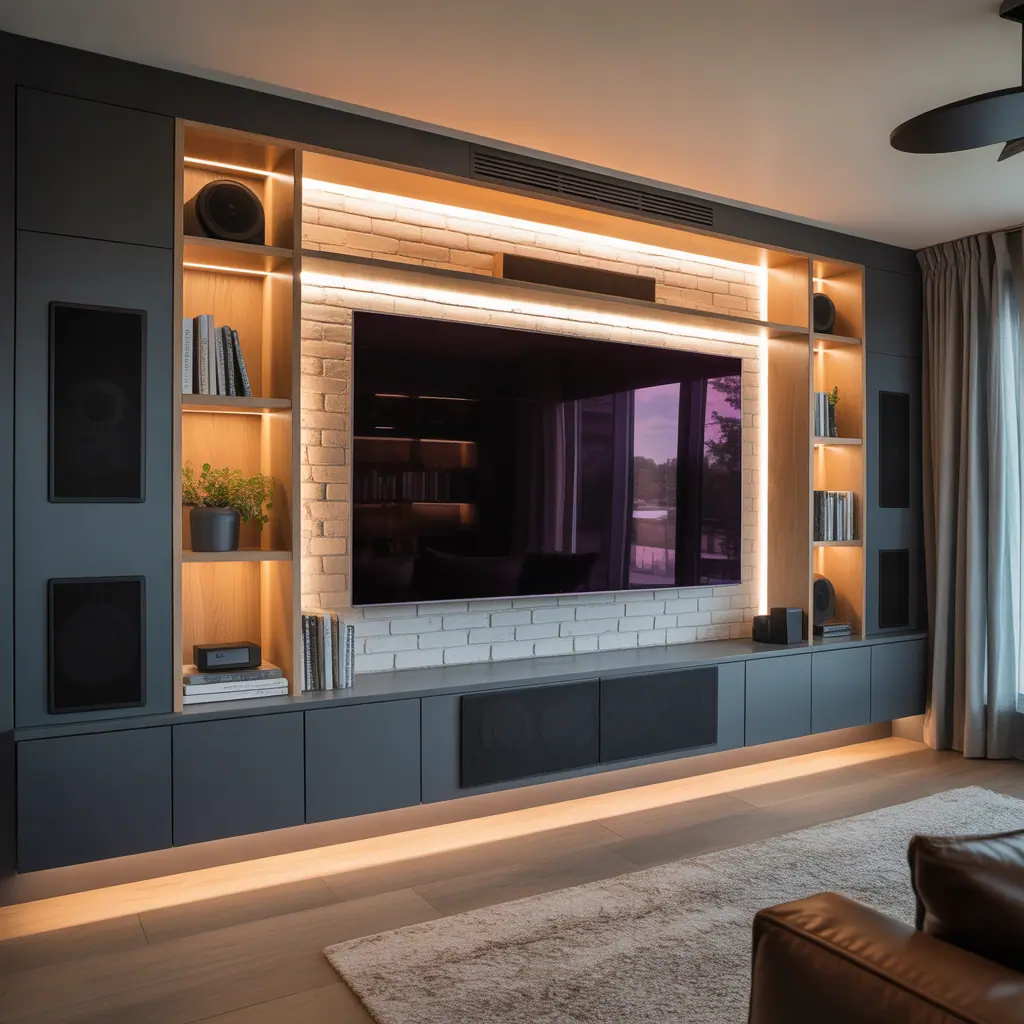 ideas modern media wall design