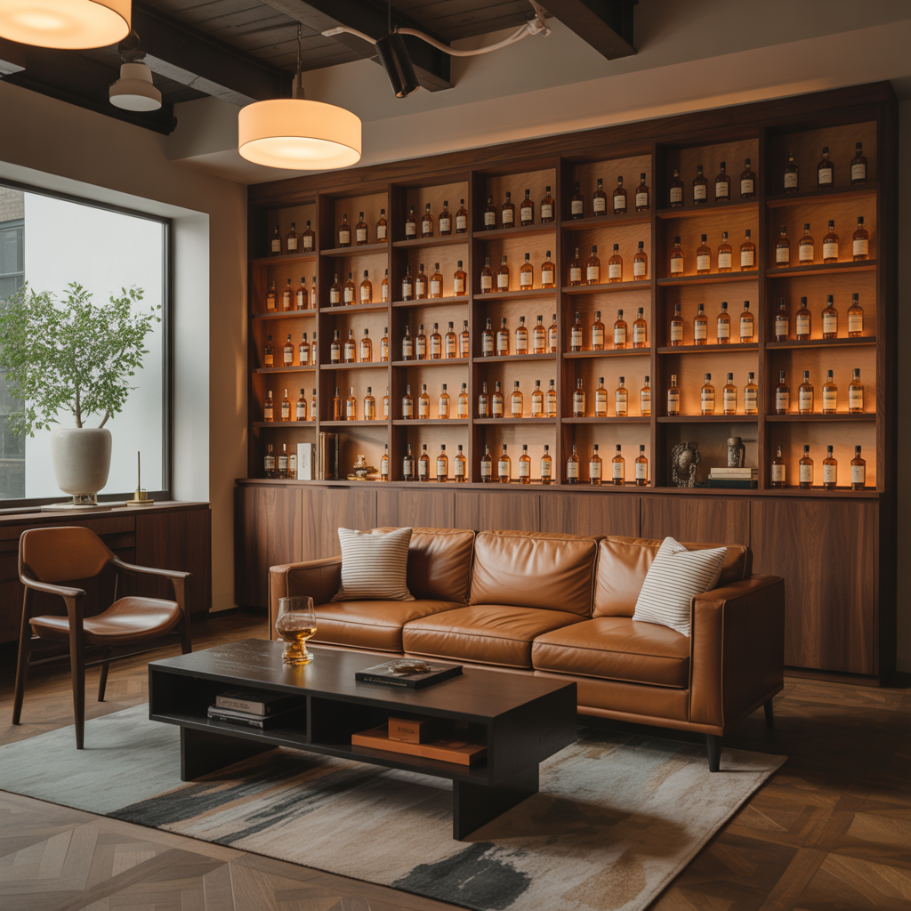 ideas modern whiskey room