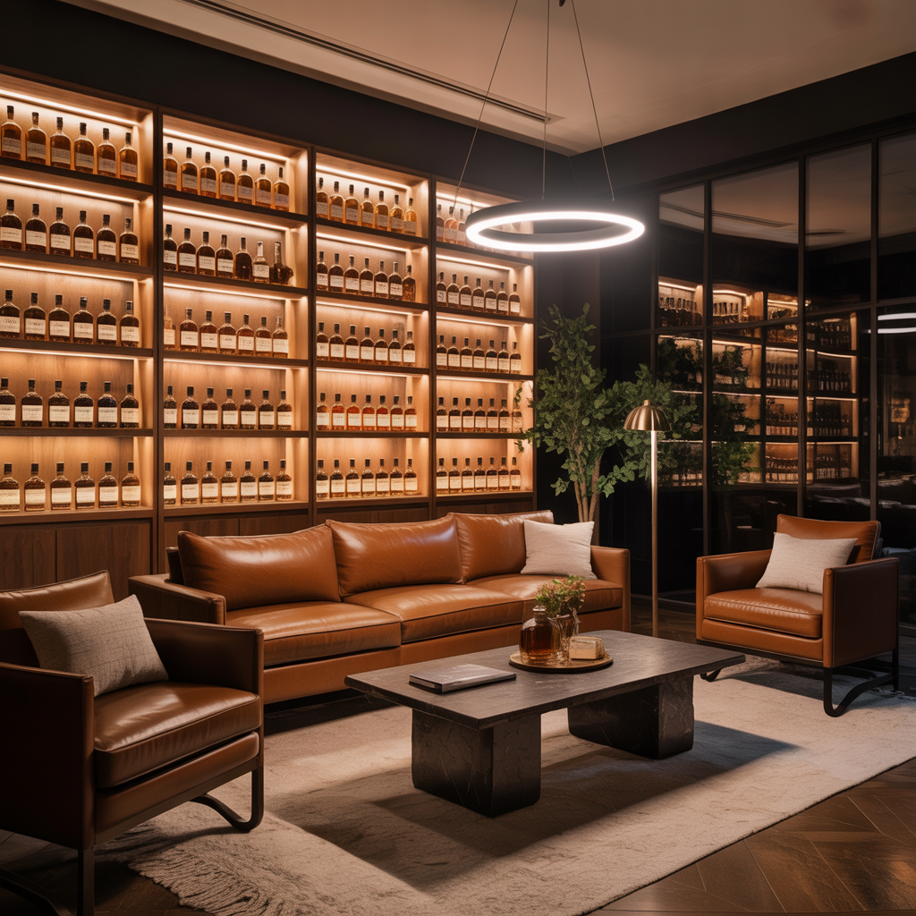 ideas modern whiskey room
