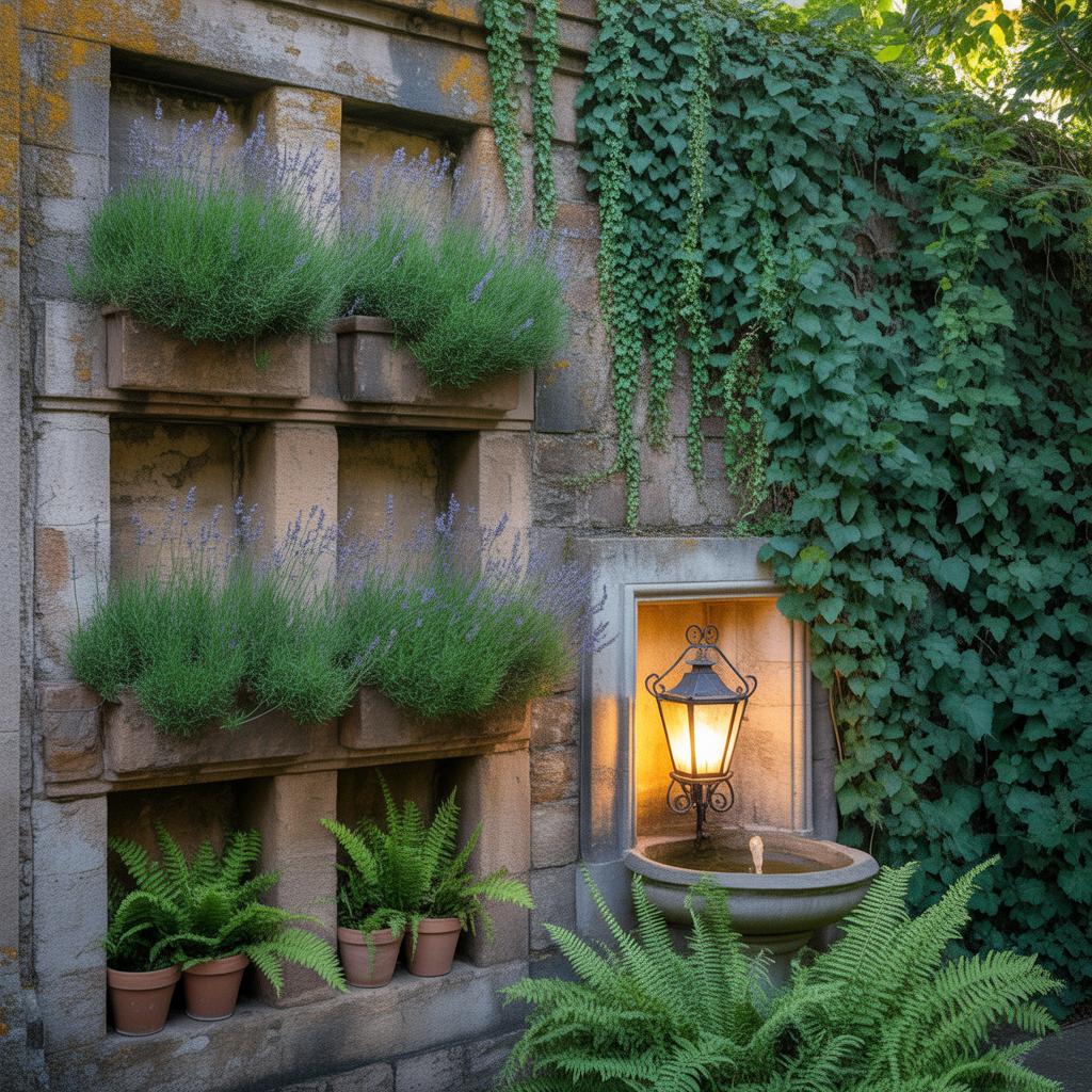 ideas outdoor garden stone walls