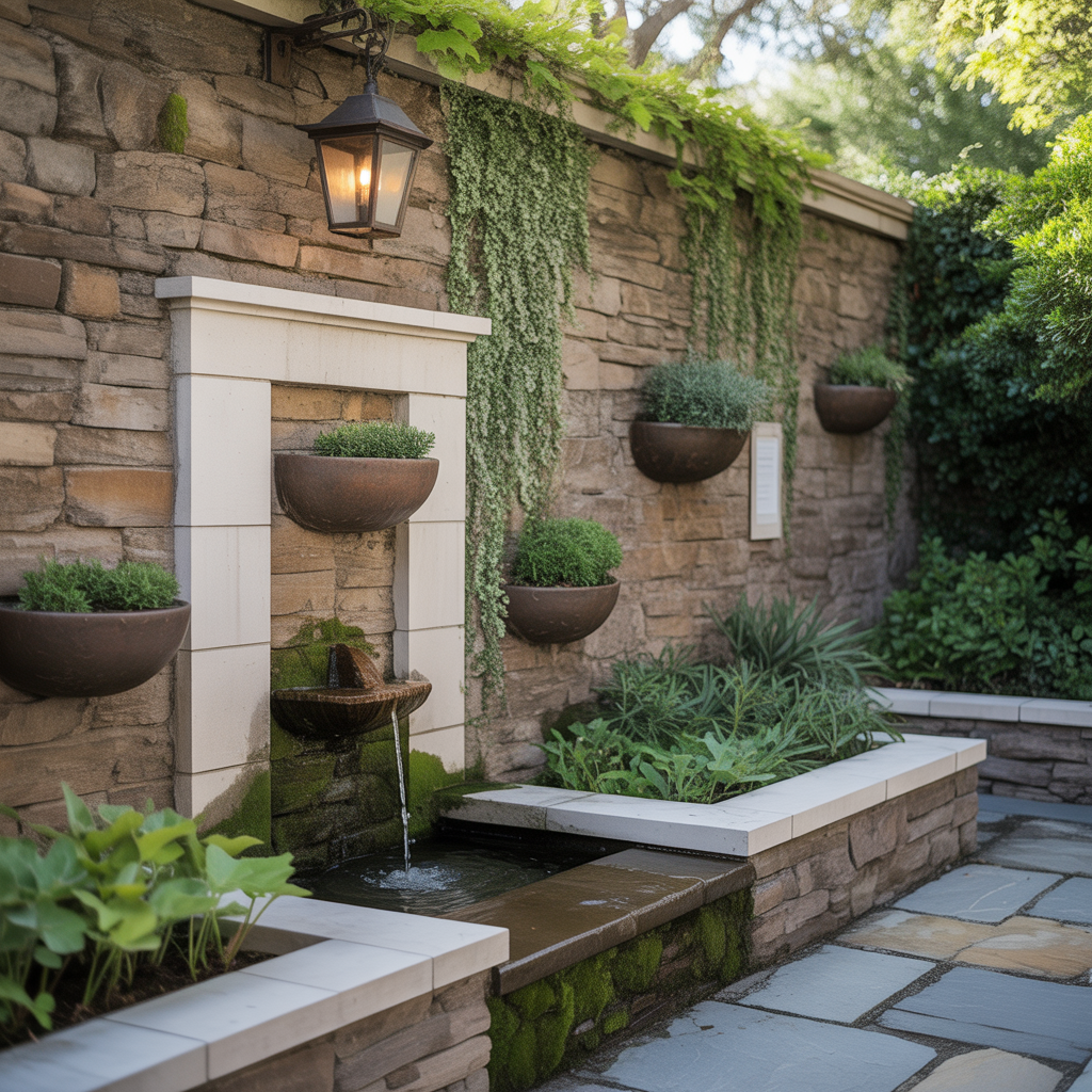 ideas outdoor garden stone walls
