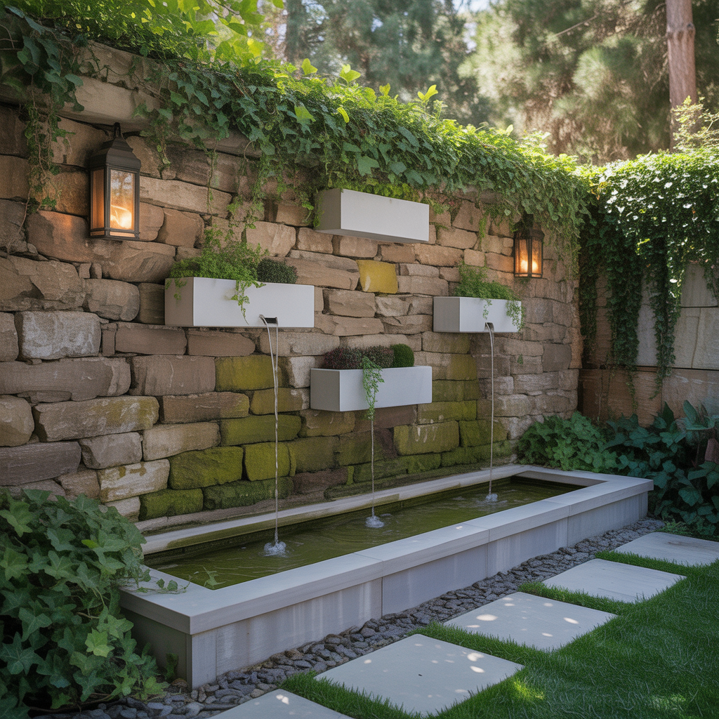 ideas outdoor garden stone walls