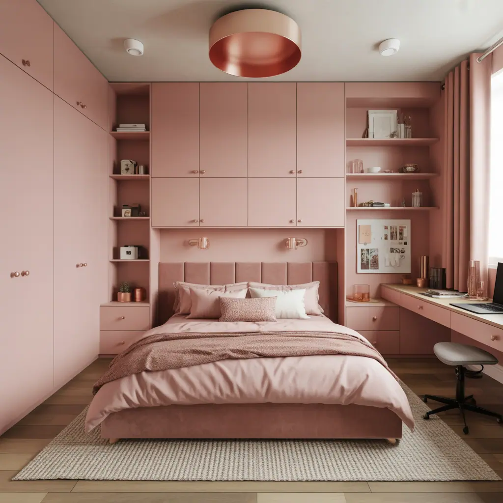 ideas rose gold bedroom