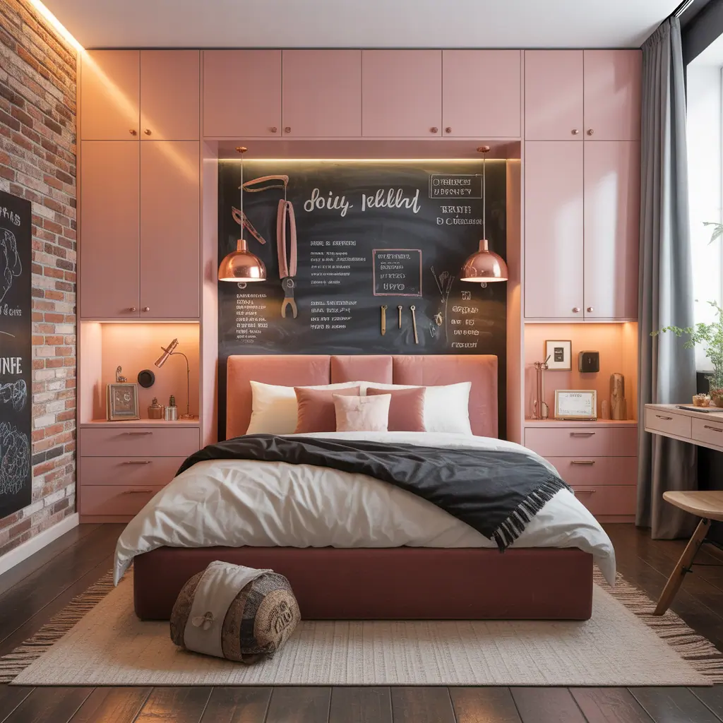 ideas rose gold bedroom