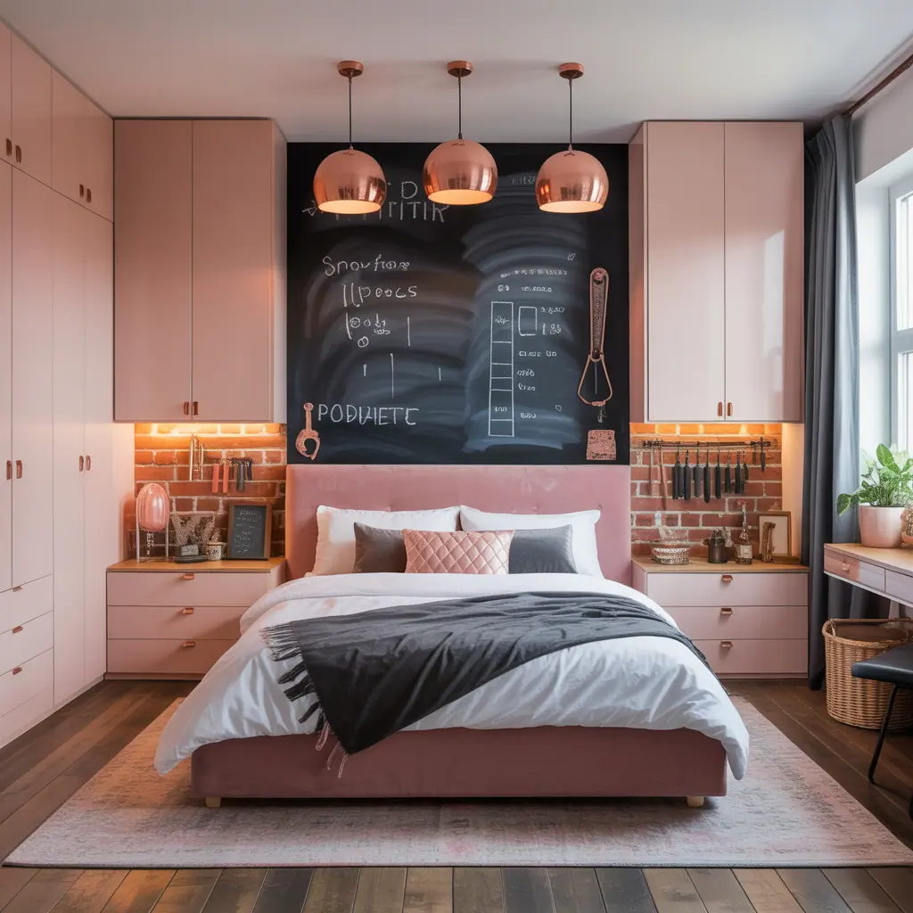ideas rose gold bedroom