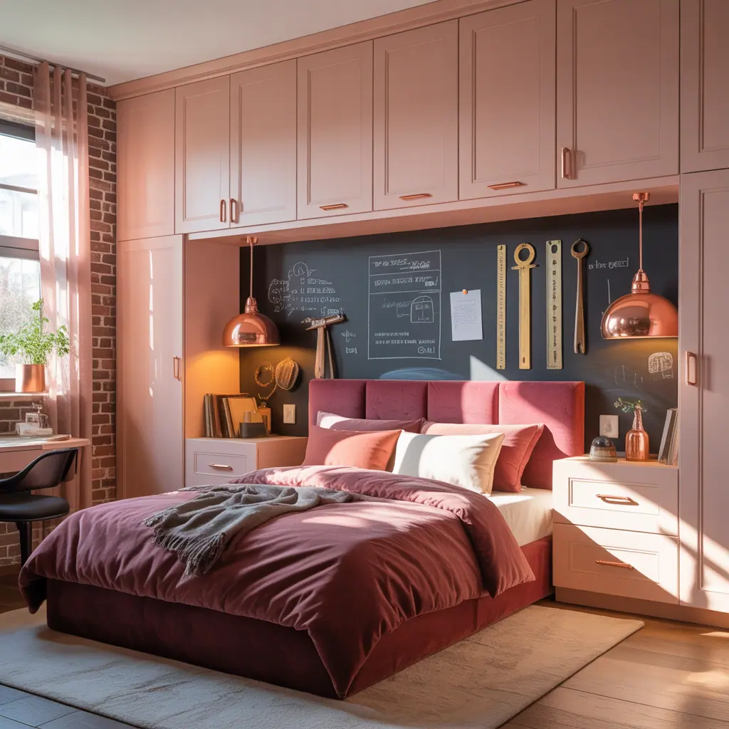 ideas rose gold bedroom