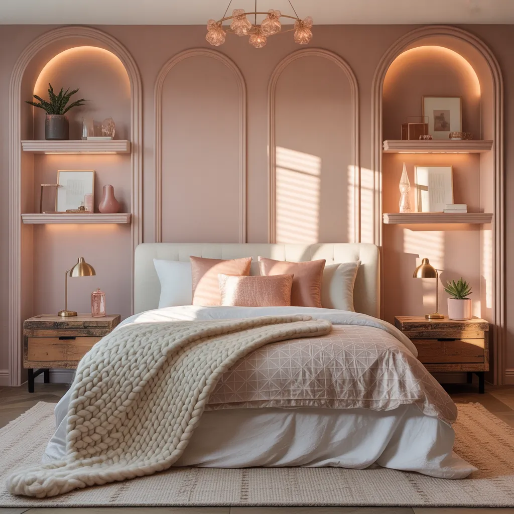 ideas rose gold bedroom