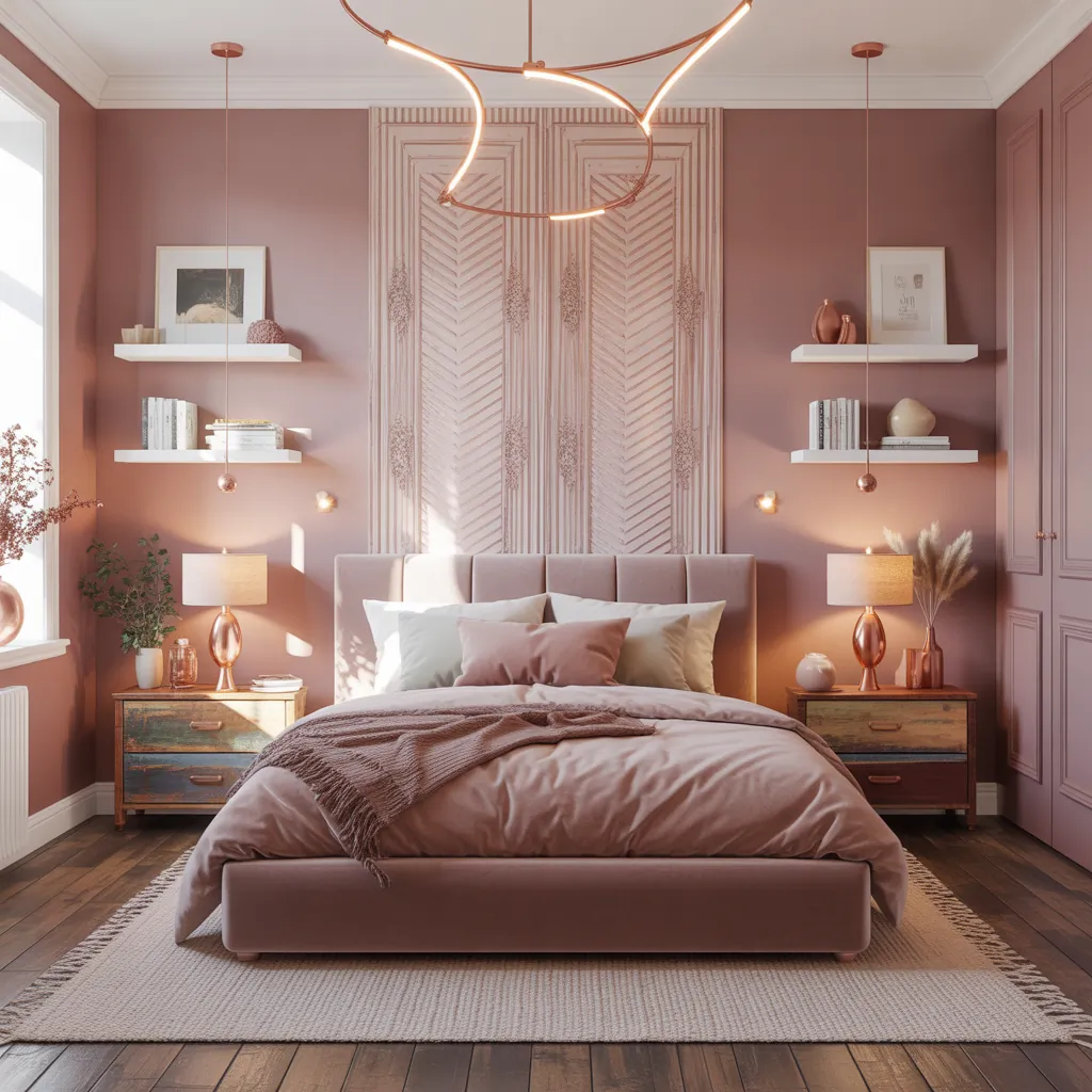 ideas rose gold bedroom