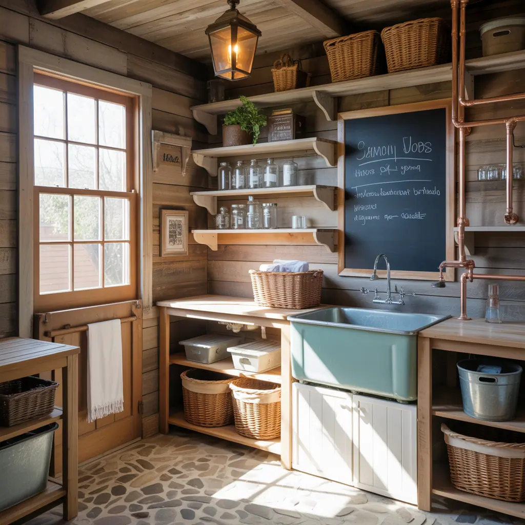 ideas rustic laundry room