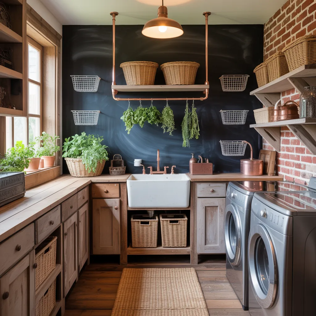 ideas rustic laundry room