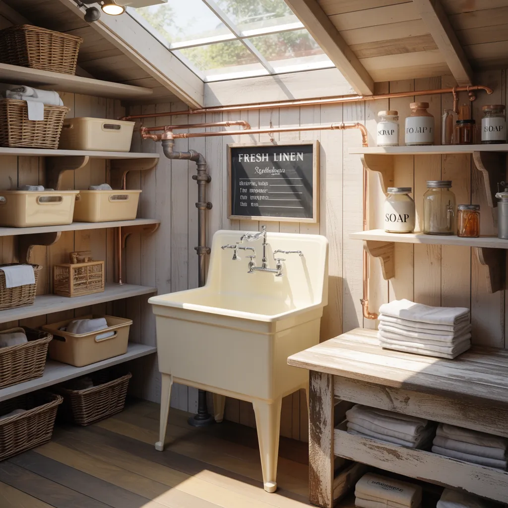 ideas rustic laundry room