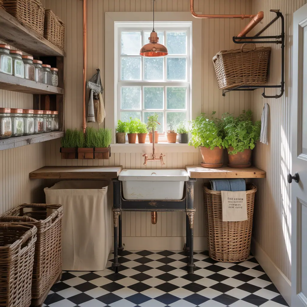 ideas rustic laundry room