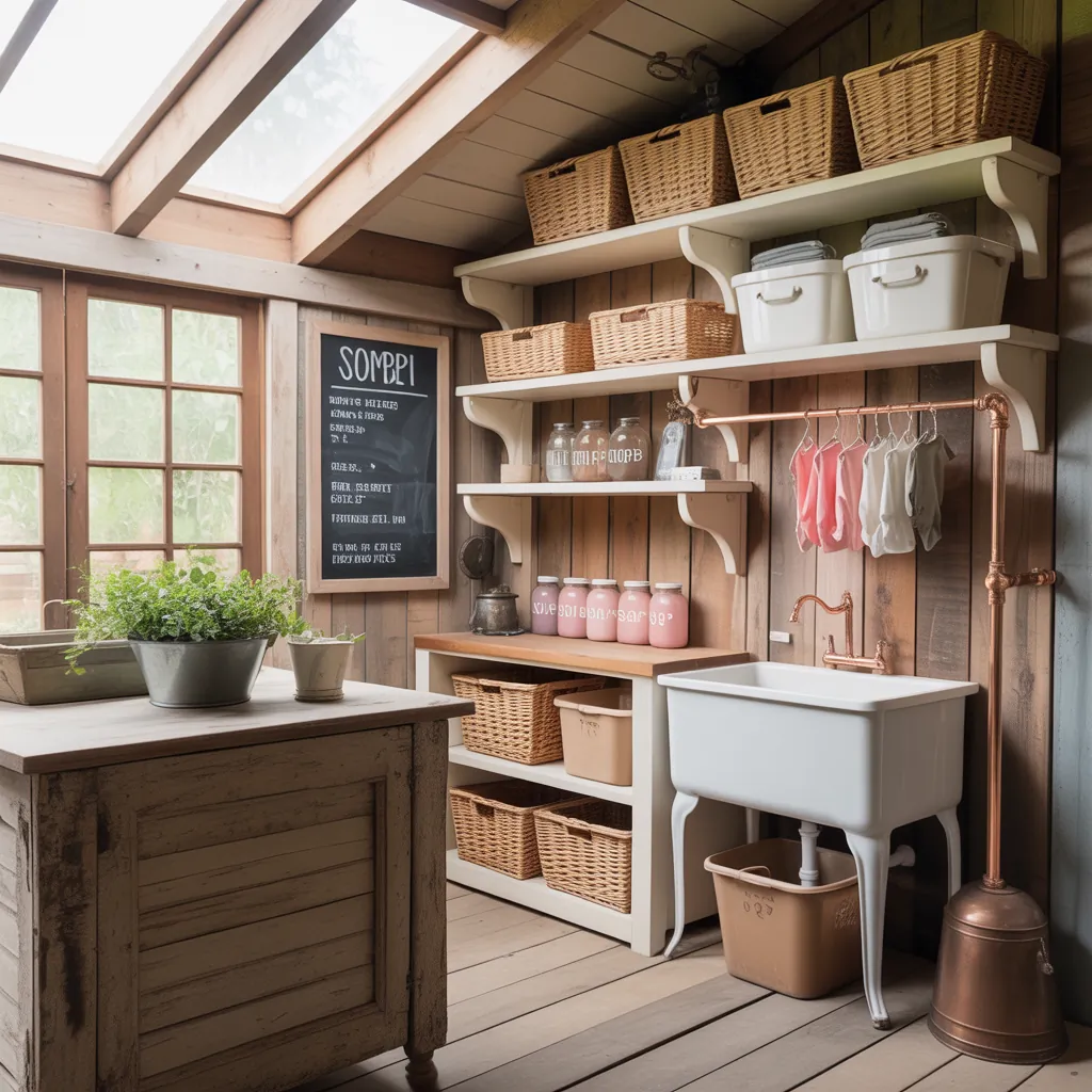 ideas rustic laundry room