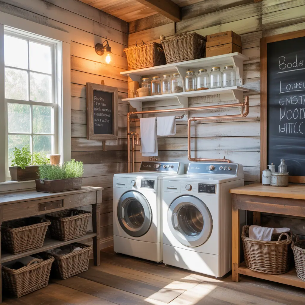 ideas rustic laundry room
