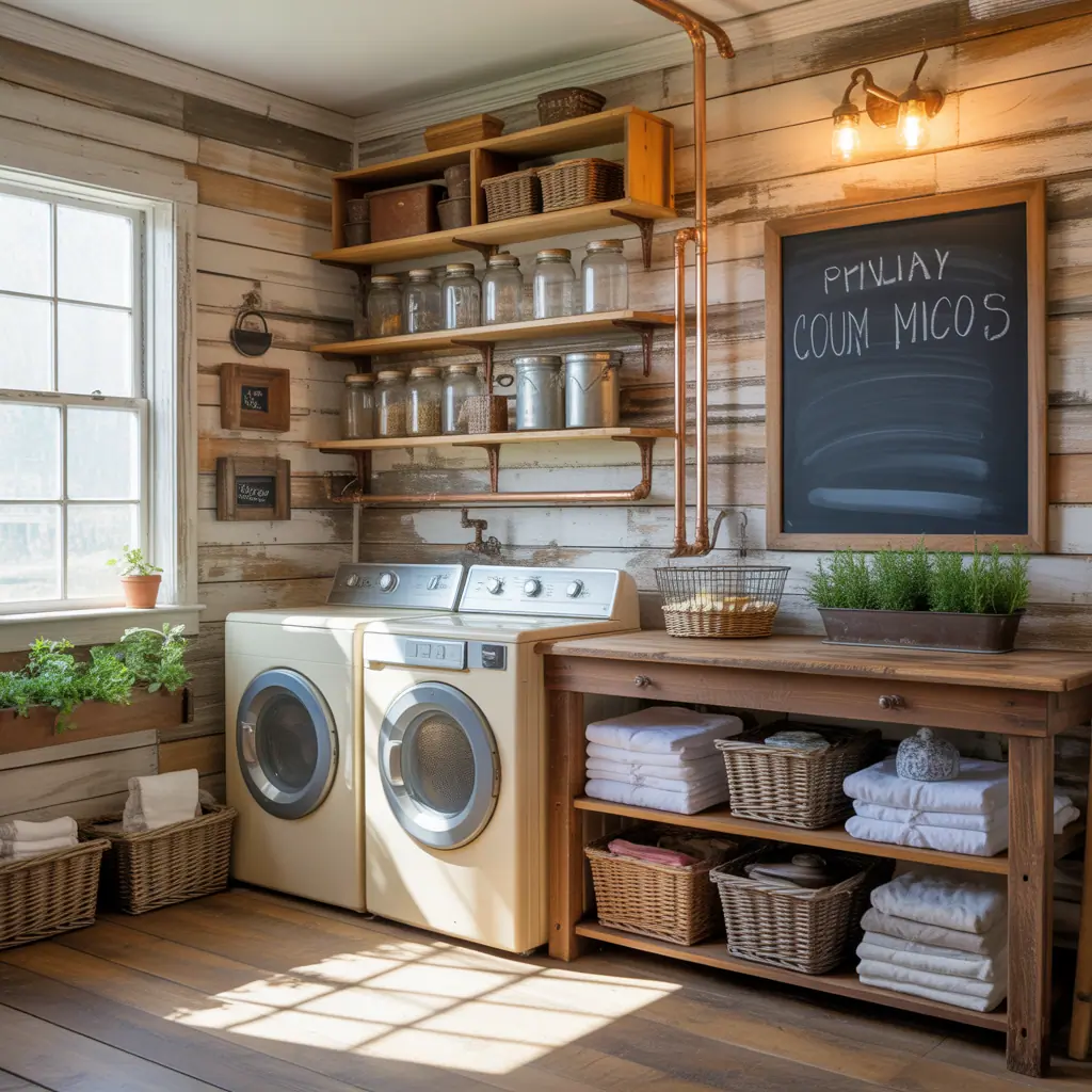 ideas rustic laundry room