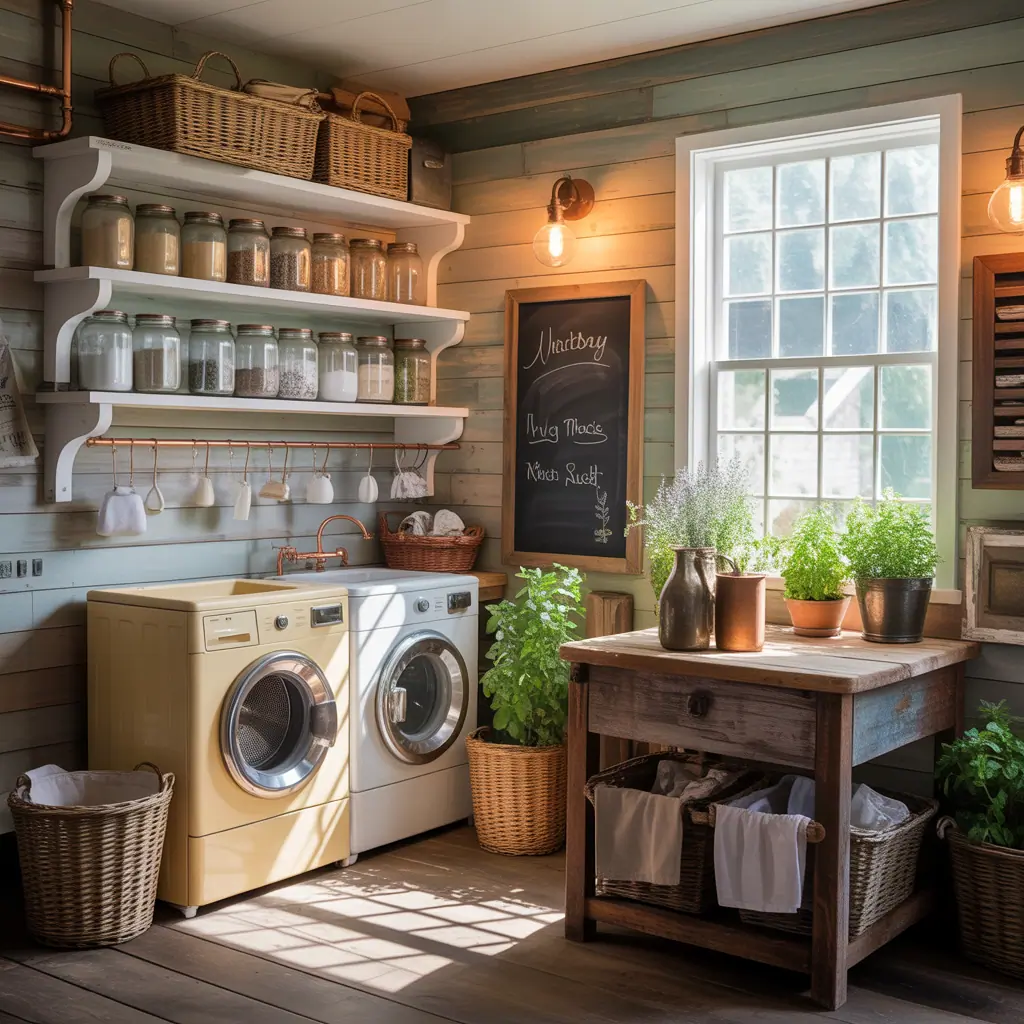 ideas rustic laundry room
