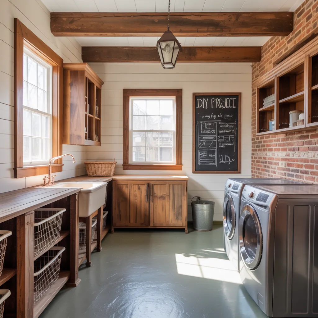 ideas rustic laundry room