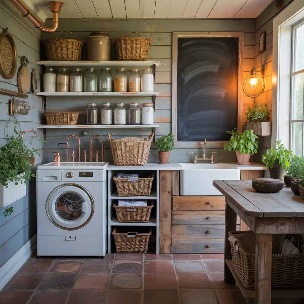 ideas rustic laundry room