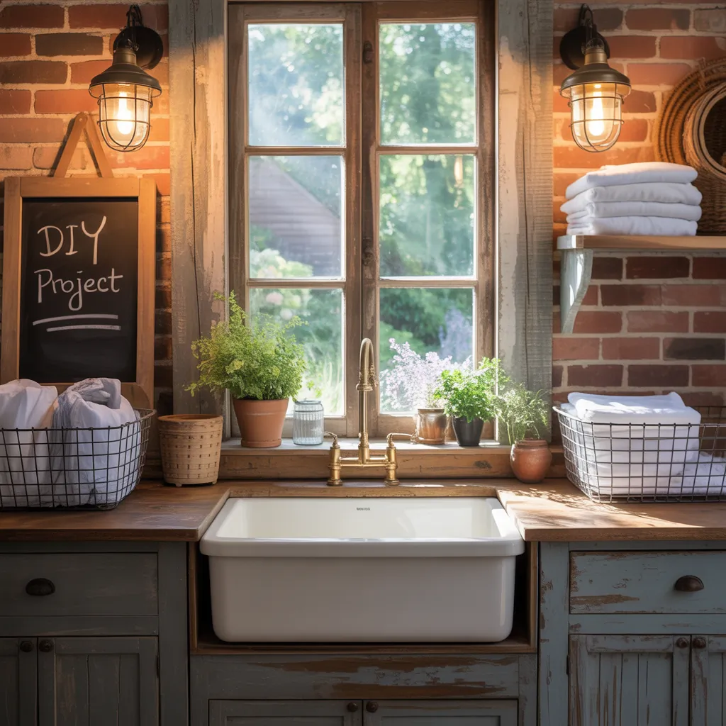 ideas rustic laundry room