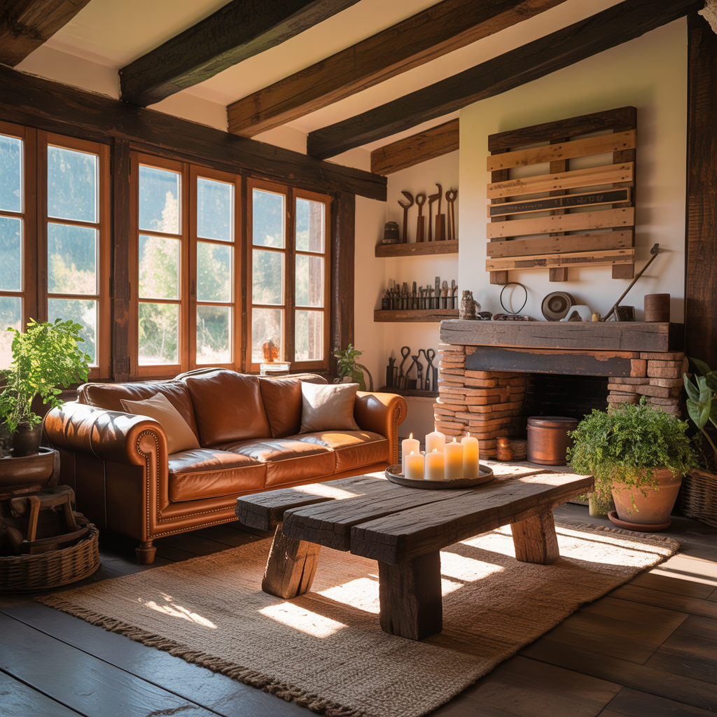 ideas rustic living room