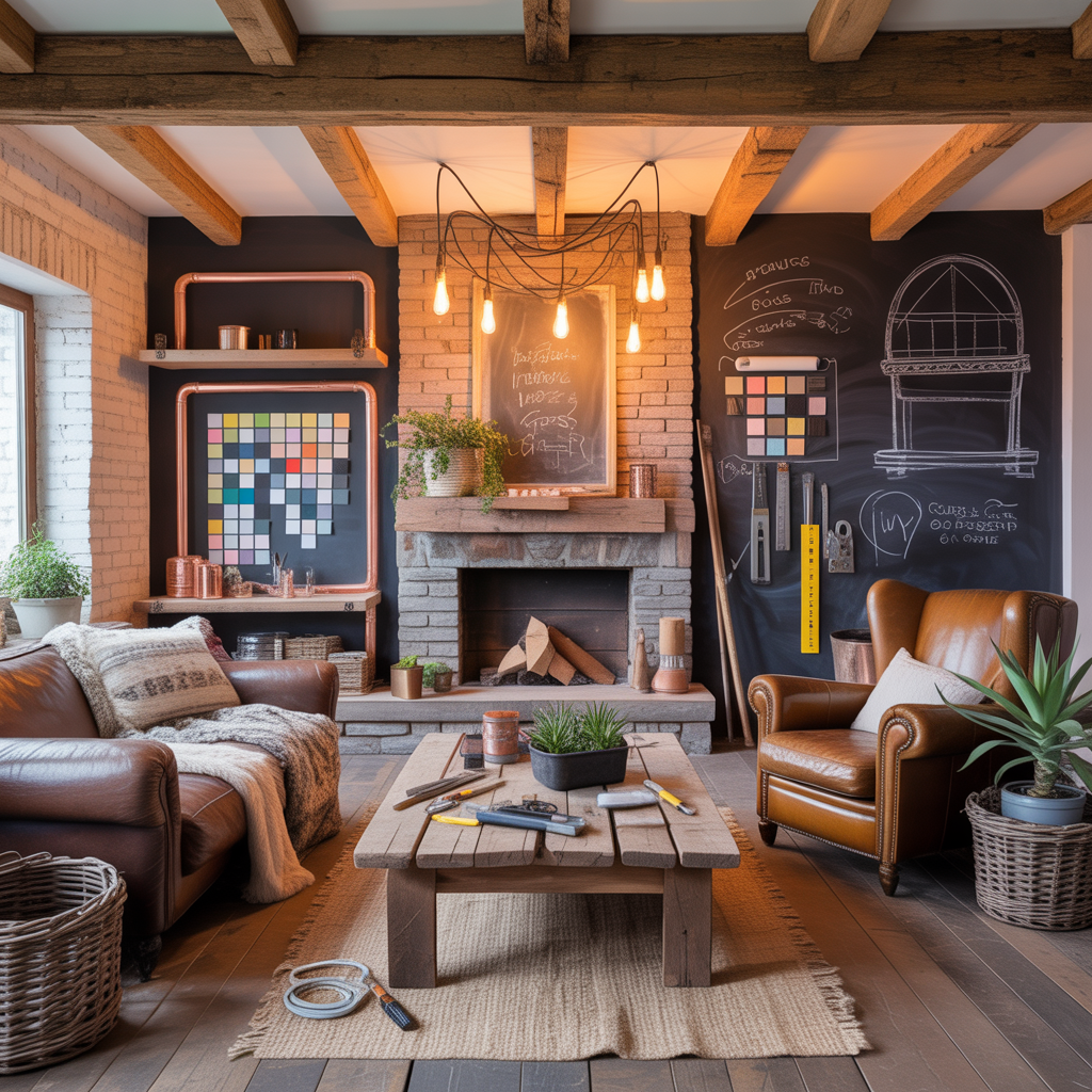 ideas rustic living room