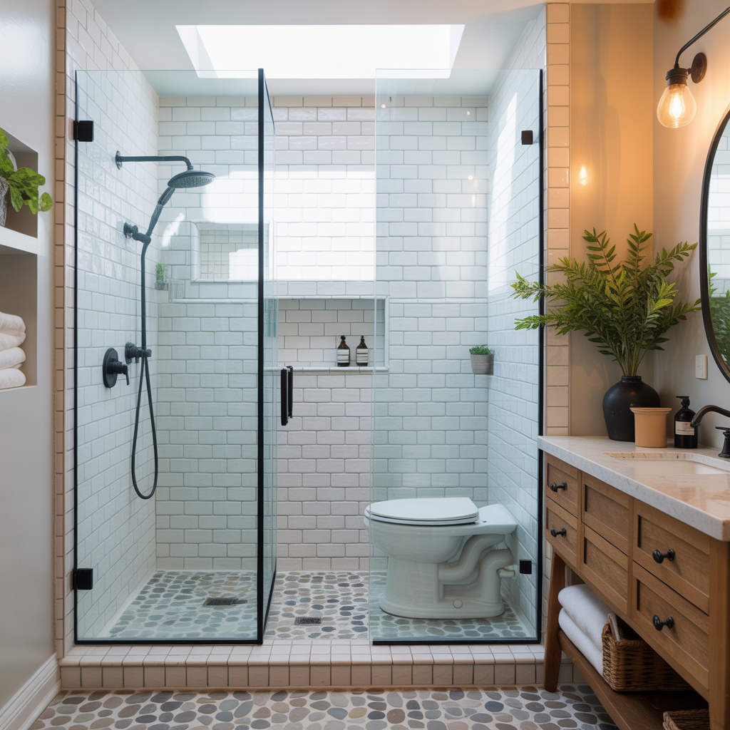 ideas small bathroom walk in shower