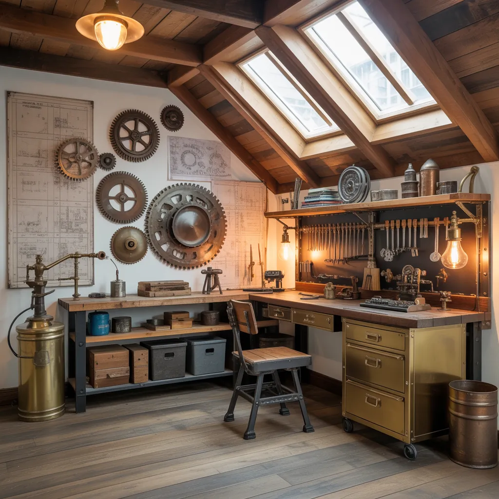 ideas steampunk room