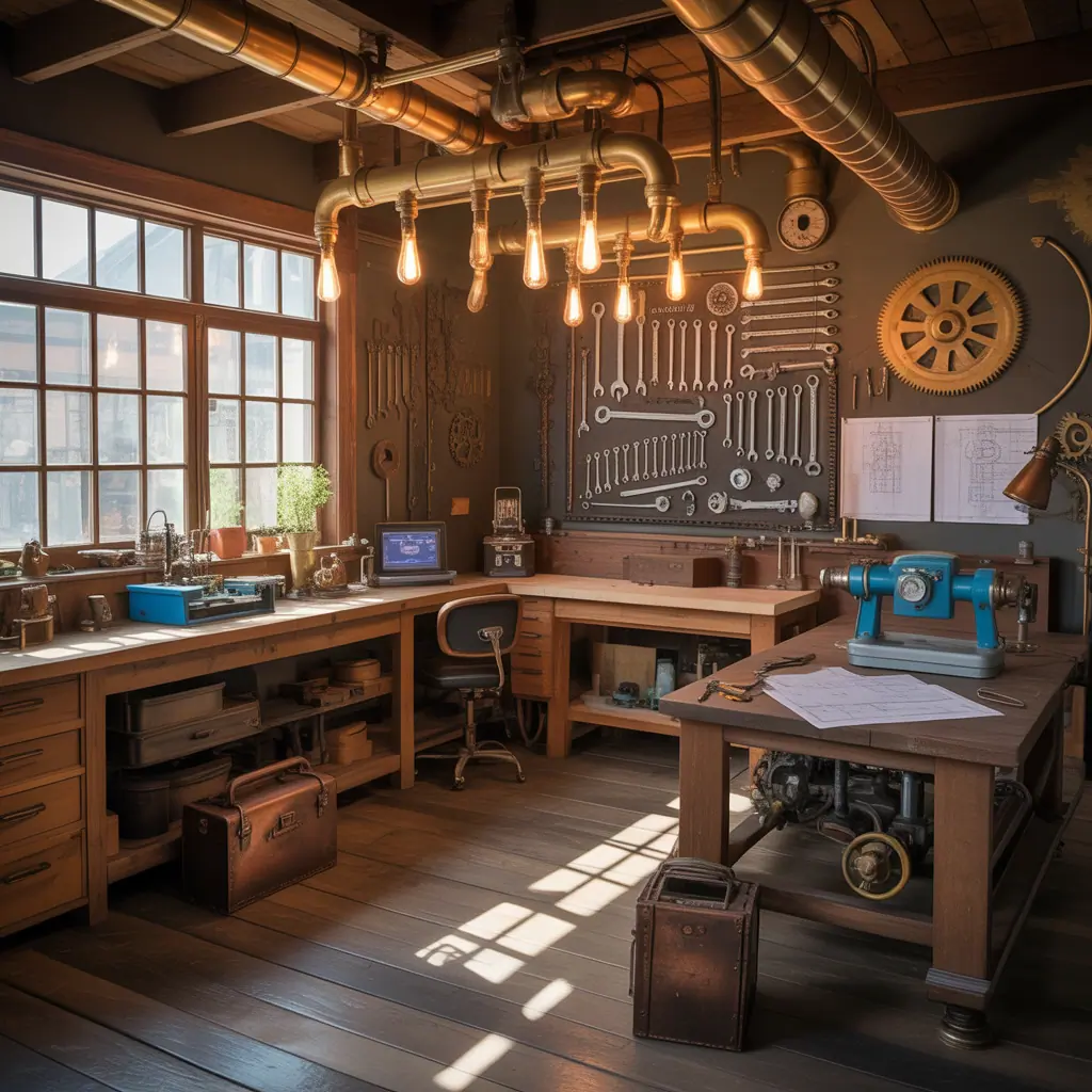 ideas steampunk room