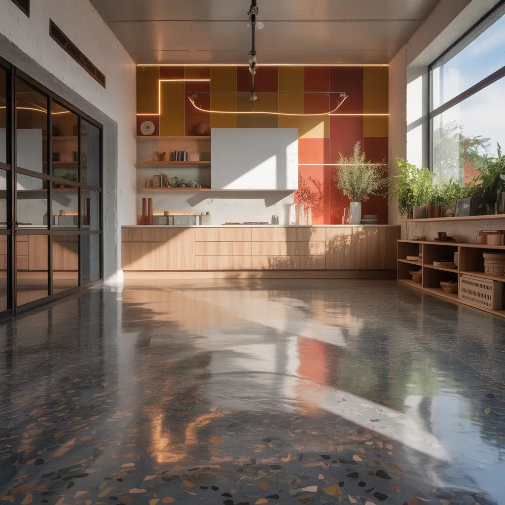 indoor concrete floor ideas