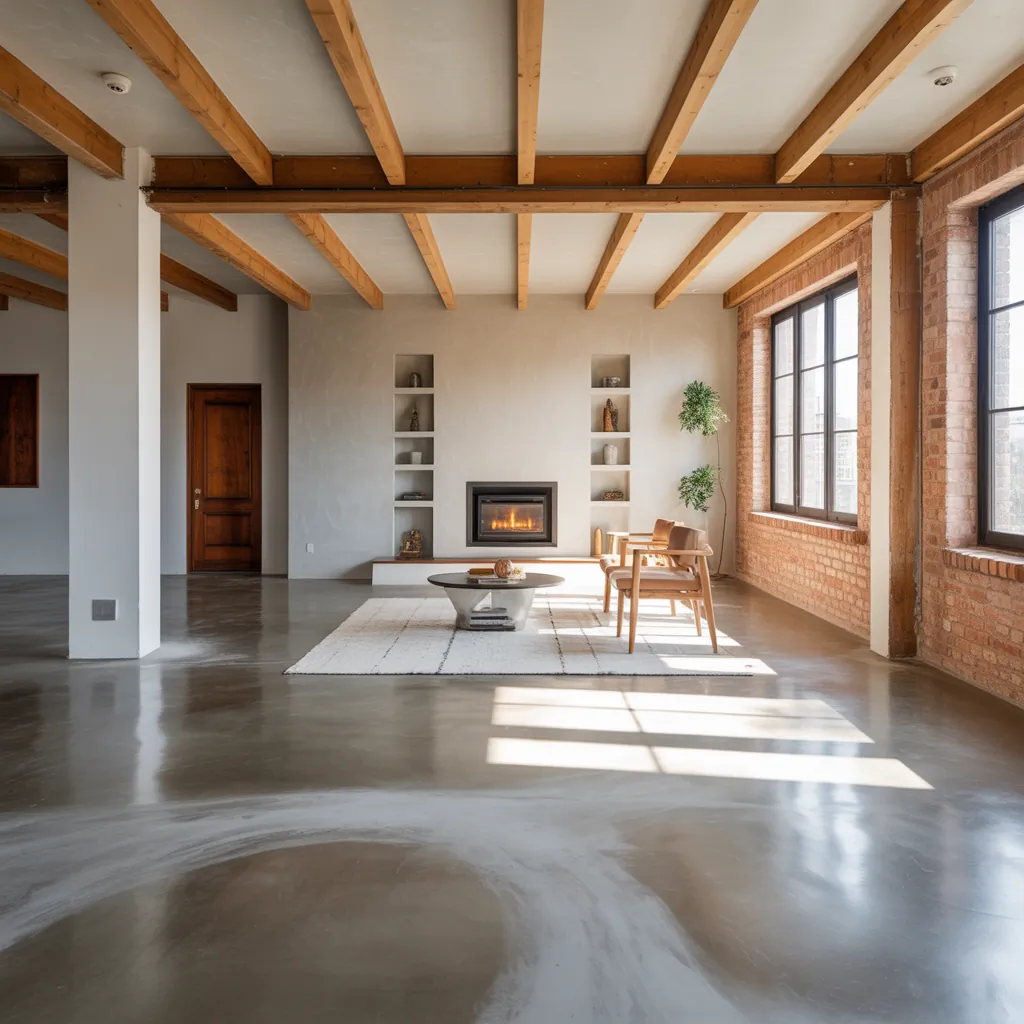 indoor concrete floor ideas
