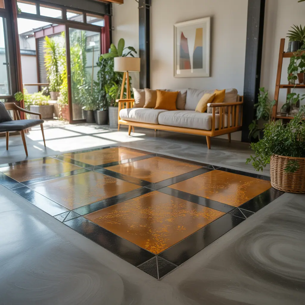 indoor concrete floor ideas