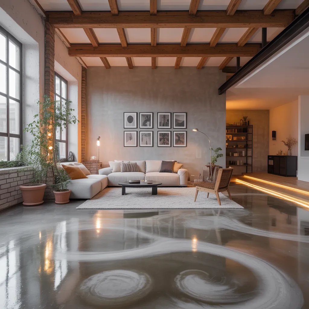 indoor concrete floor ideas