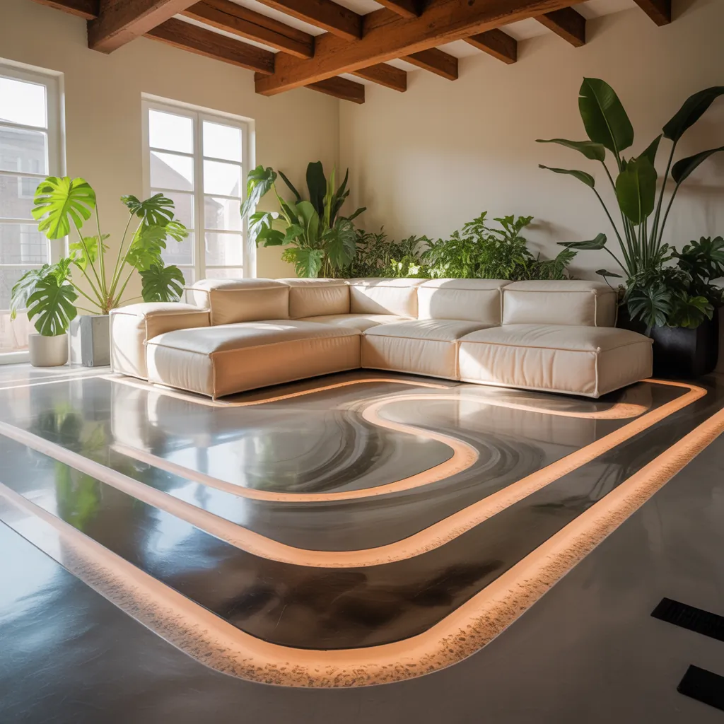 indoor concrete floor ideas