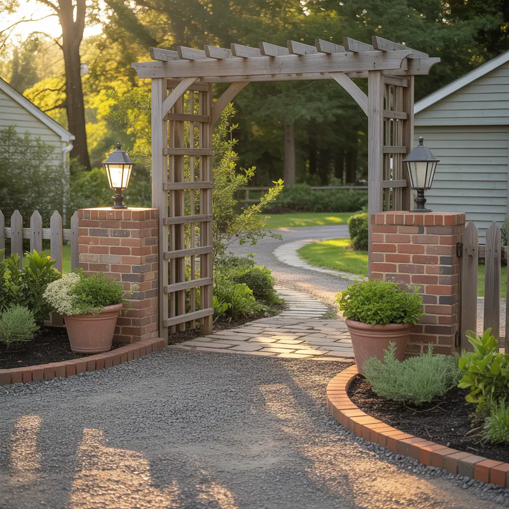 inexpensive driveway entrance ideas