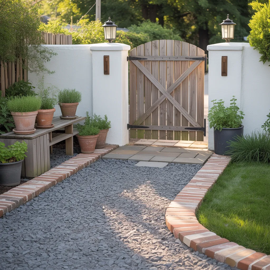 inexpensive driveway entrance ideas